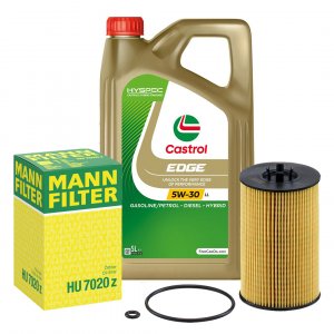 15F7E7 + HU 7020 z Castrol EDGE 5W-30 LL (5L) + lfiter Mann-Filter