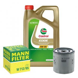 15F7E7 + W 712/95 Castrol EDGE 5W-30 LL (5L) + lfiter Mann-Filter