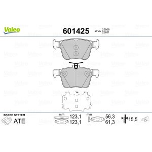 601425 Bremsbelagsatz Valeo
